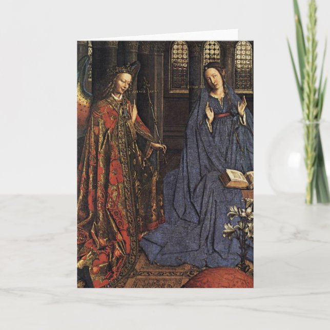 The Annunciation by Jan van Eyck Holiday Card (Front)