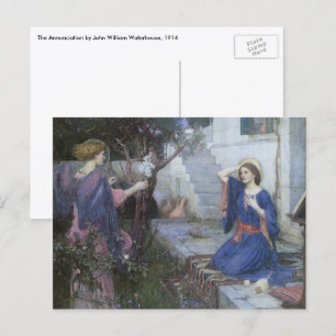 The Annunciation by John William Waterhouse Postcard