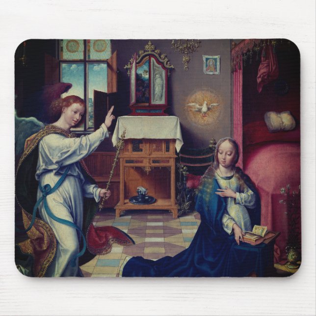 The Annunciation by Joos van Cleve:  Mouse Pad (Front)