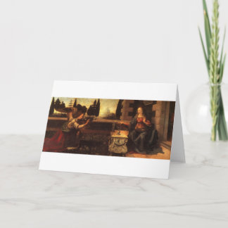 The Annunciation by Leonardo Da Vinci c. 1472-1475 Card