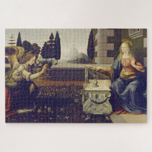 The Annunciation by Leonardo da Vinci c. 1472–1475 Jigsaw Puzzle