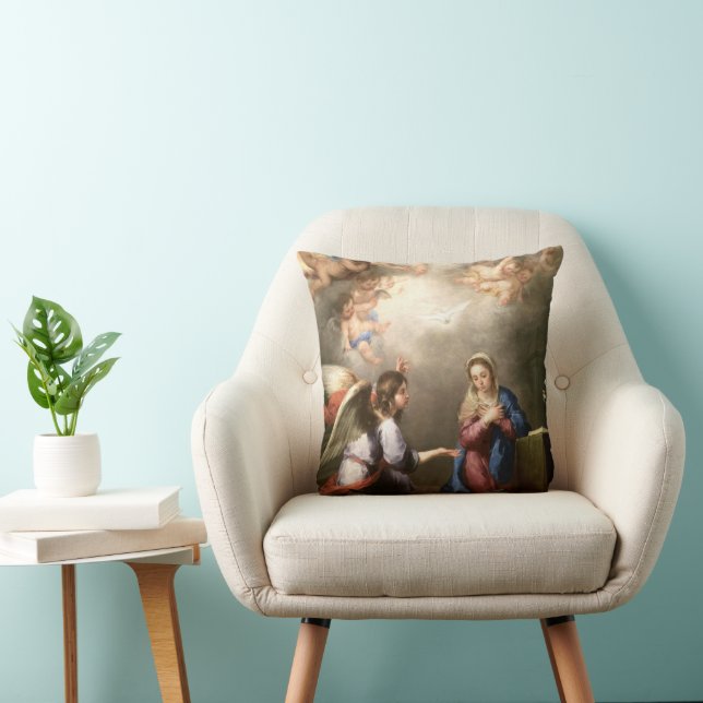  The Annunciation by Murillo (detail) Cushion (Chair)
