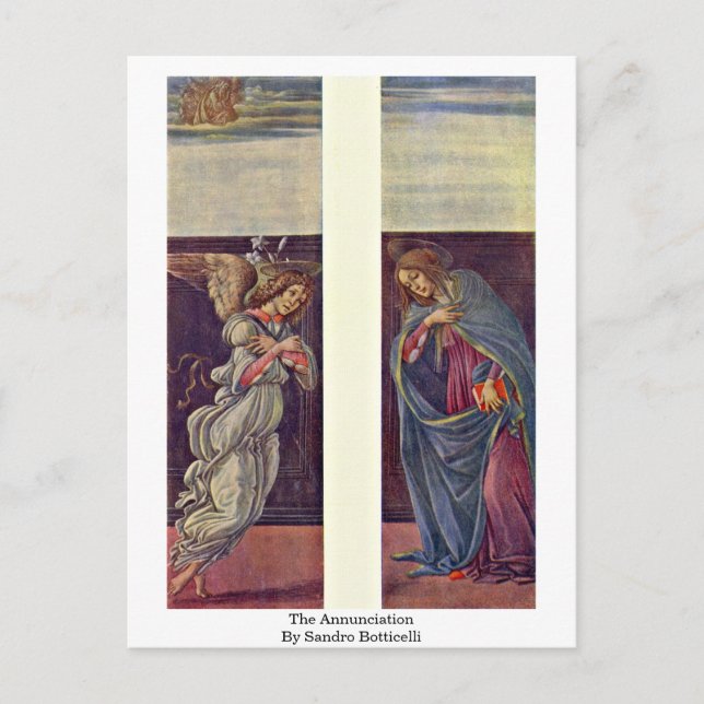 The Annunciation By Sandro Botticelli Postcard (Front)