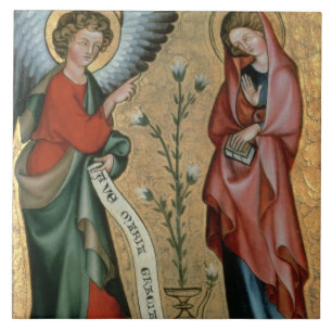 The Annunciation, c.1330 (oil on panel) Ceramic Tile