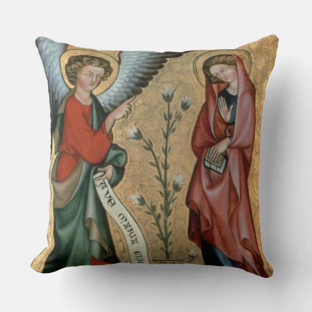 The Annunciation, c.1330 (oil on panel) Cushion (Front)
