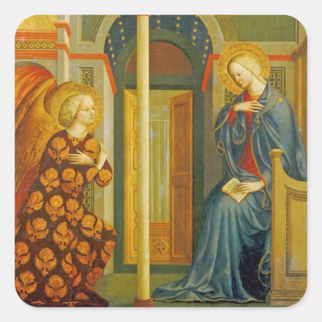 The Annunciation, c. 1423-24 Square Sticker (Front)