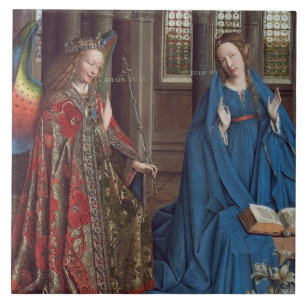 The Annunciation, c. 1434- 36 (oil on canvas) Tile