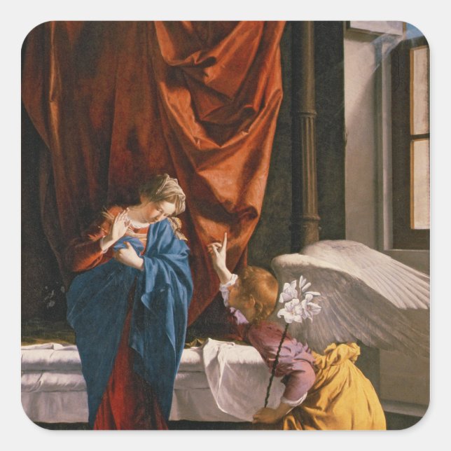 The Annunciation, c.1623 Square Sticker (Front)