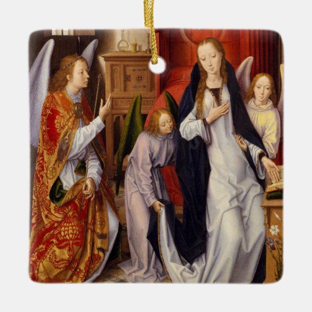 The Annunciation Ceramic Ornament (Front)