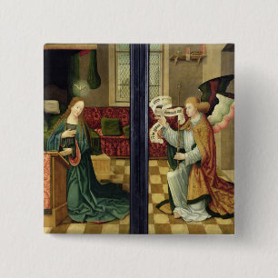 The Annunciation, Cologne School 15 Cm Square Badge