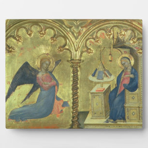 The Annunciation, detail from a polytych depicting Plaque