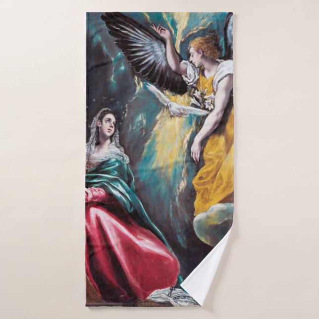 The Annunciation, El Greco Bath Towel (Bath Towel)