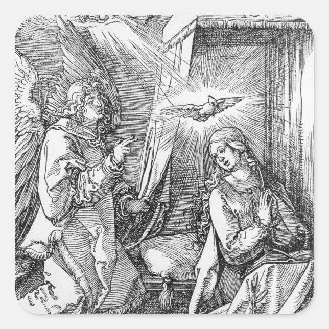 The Annunciation from the 'Small Passion' Square Sticker (Front)