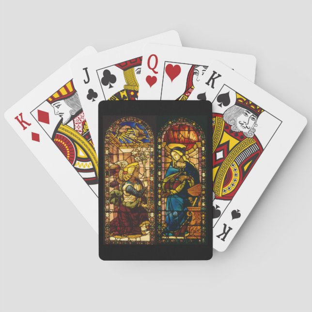 The Annunciation In Multi-Colours Playing Cards (Back)