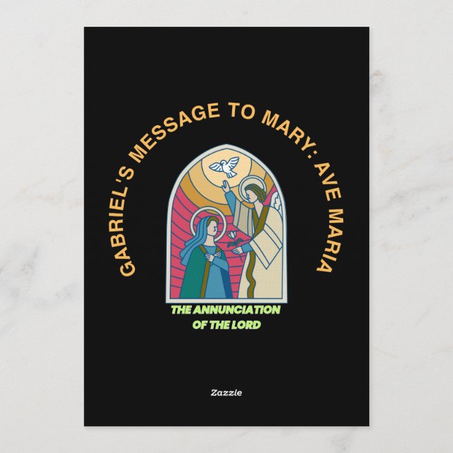 The Annunciation of the Lord Invitation (Back)