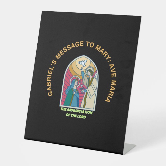 The Annunciation of the Lord Pedestal Sign (Front)