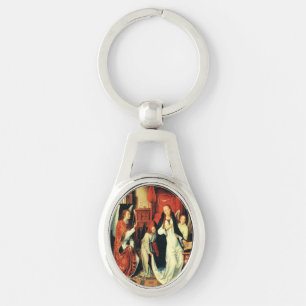 The Annunciation of Virgin Mary by Hans Memling Key Ring