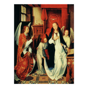 The Annunciation of Virgin Mary by Hans Memling Poster