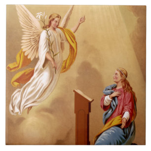 The Annunciation of Virgin Mary Ceramic Tile