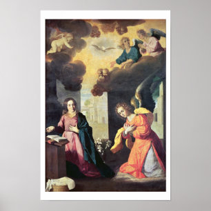 The Annunciation (oil on canvas) Poster
