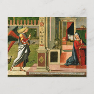 The Annunciation (oil on panel) (detail of 120955) Postcard