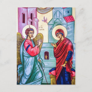 The Annunciation Orthodox Christian Icon Postcard