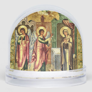 The Annunciation Orthodox Christian Icon Snowglobe