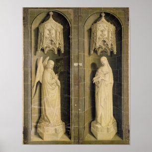 The Annunciation, outer panel from the Triptych Poster