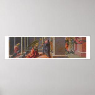 The Annunciation (predella of the Barbadori Altarp Poster