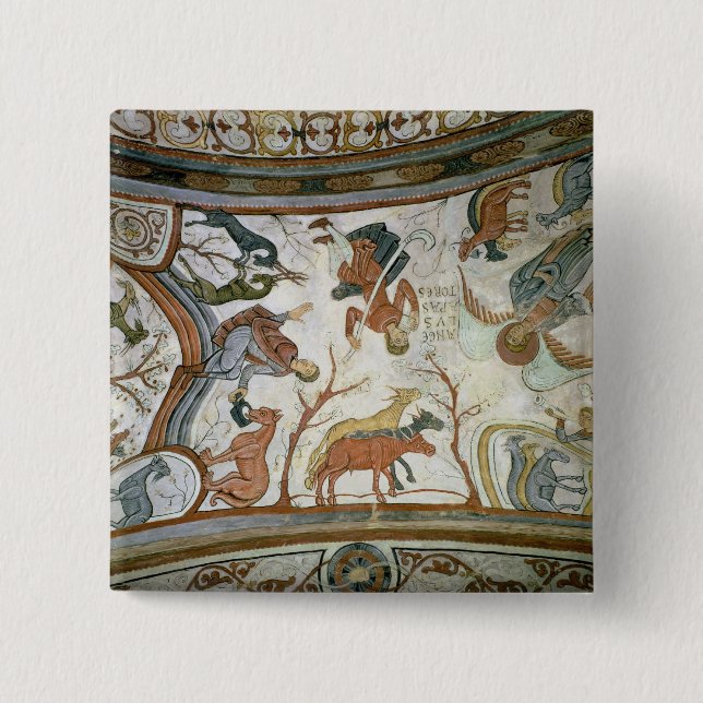 The Annunciation to the Shepherds 2 15 Cm Square Badge (Front)