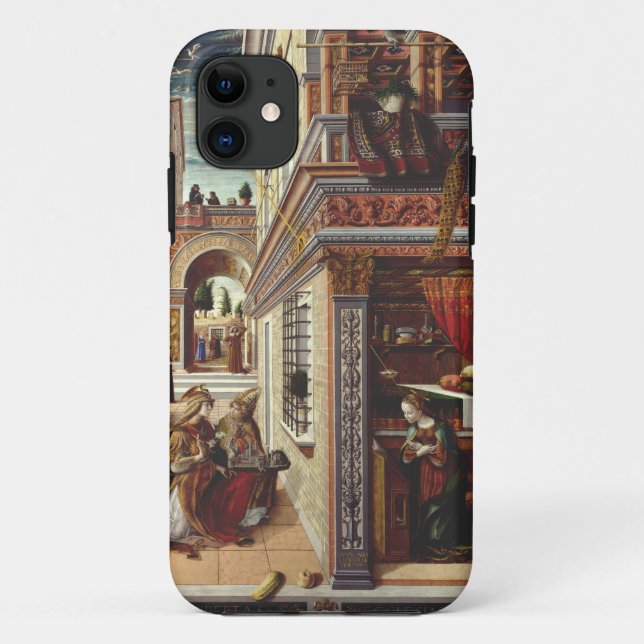 The Annunciation, with Saint Emidius Case-Mate iPhone Case (Back)