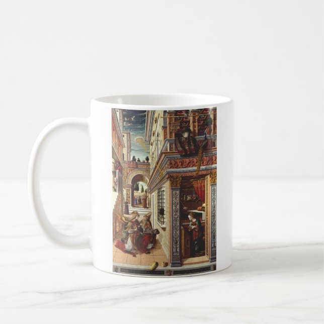 The Annunciation, with Saint Emidius Coffee Mug (Left)