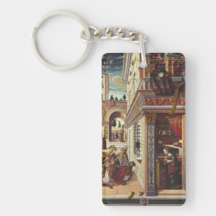 The Annunciation, with Saint Emidius Key Ring