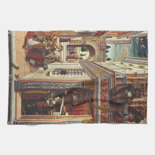 The Annunciation, with Saint Emidius Tea Towel