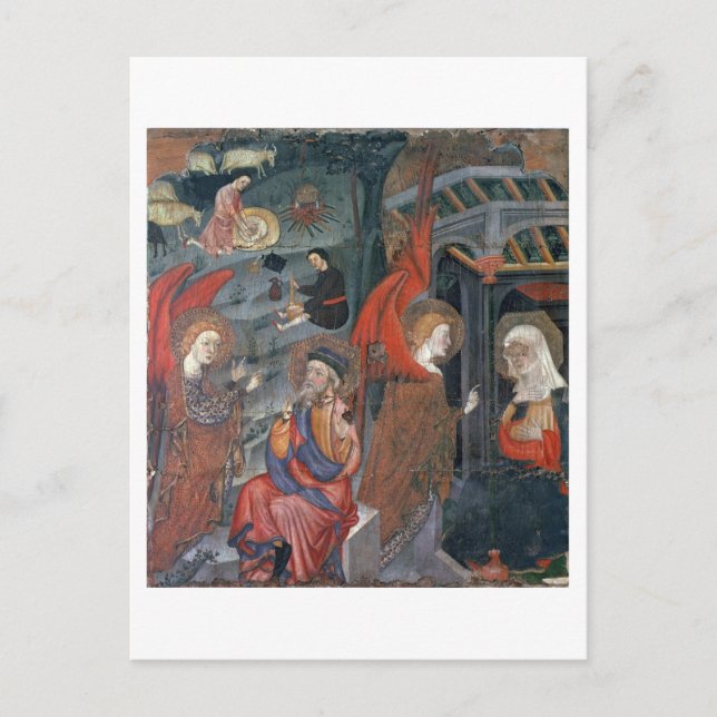 The Annunciation with Shepherds Making Cheese in t Postcard (Front)