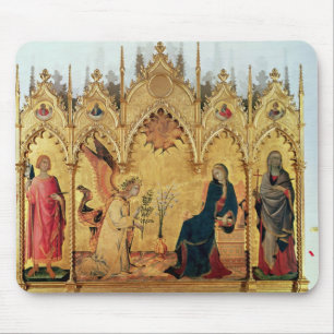 The Annunciation with St. Margaret and St. Mouse Pad
