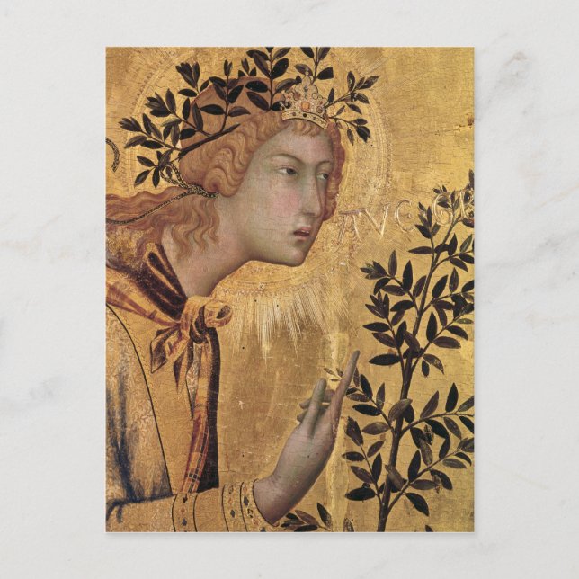 The Annunciation with St. Margaret Postcard (Front)