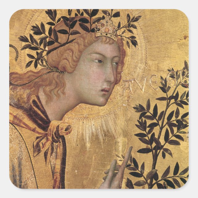 The Annunciation with St. Margaret Square Sticker (Front)