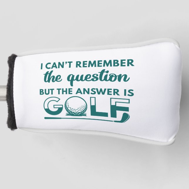 The Answer Is Golf Head Cover (Front)
