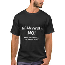The Answer is No! Funny Cat Lovers