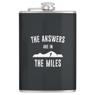 The Answers Are In The Miles Hip Flask