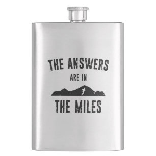 The Answers Are In The Miles Hip Flask