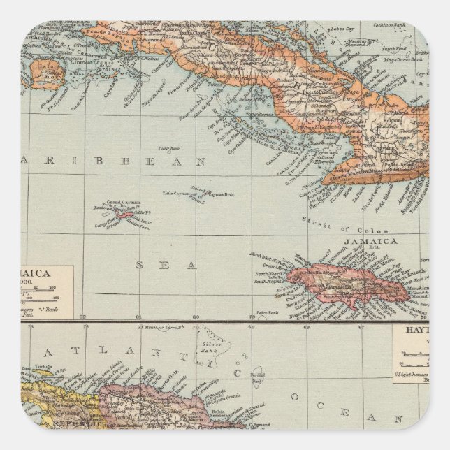 The Antilles Square Sticker (Front)