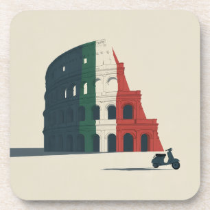 The "Aperitivo in Rome" Luxury Glass Coaster
