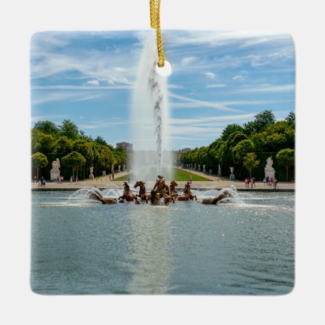 The Apollo Fountain in the gardens of Versailles Ceramic Ornament (Front)