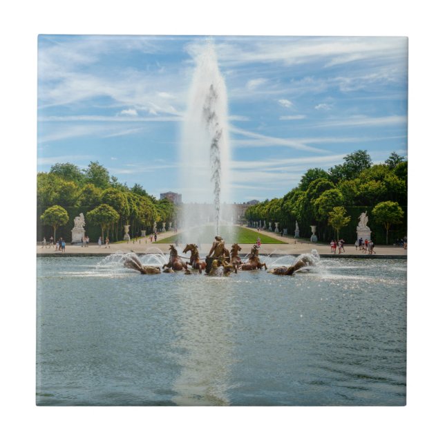 The Apollo Fountain in the gardens of Versailles Ceramic Tile (Front)