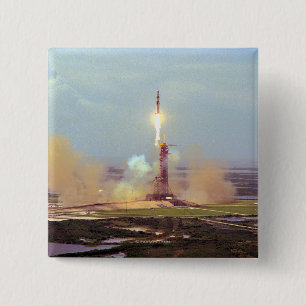 The Apollo Soyuz Test Project Saturn IB Launch 15 Cm Square Badge
