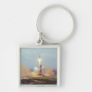 The Apollo Soyuz Test Project Saturn IB Launch Key Ring