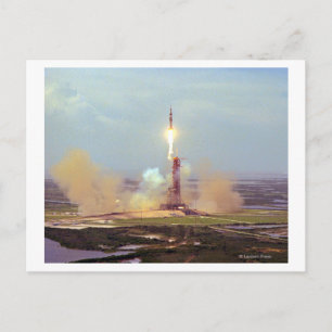 The Apollo Soyuz Test Project Saturn IB Launch Postcard
