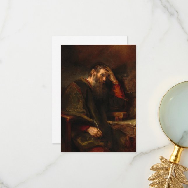 The Apostle Paul by Rembrandt van Rijn Thank You Card (Front/Back In Situ)